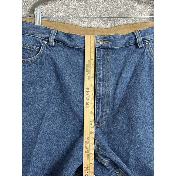 Duluth‎ Trading Relaxed Straight Leg Jeans Mens Size 48x30 Blue Denim Fire Hose - Picture 7 of 12